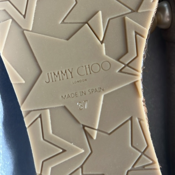 Jimmy Choo Dru Linen Pearly Espadrille Loafers - Picture 7 of 12